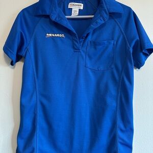 Vibrant Blue Polo Top with Classic Collar